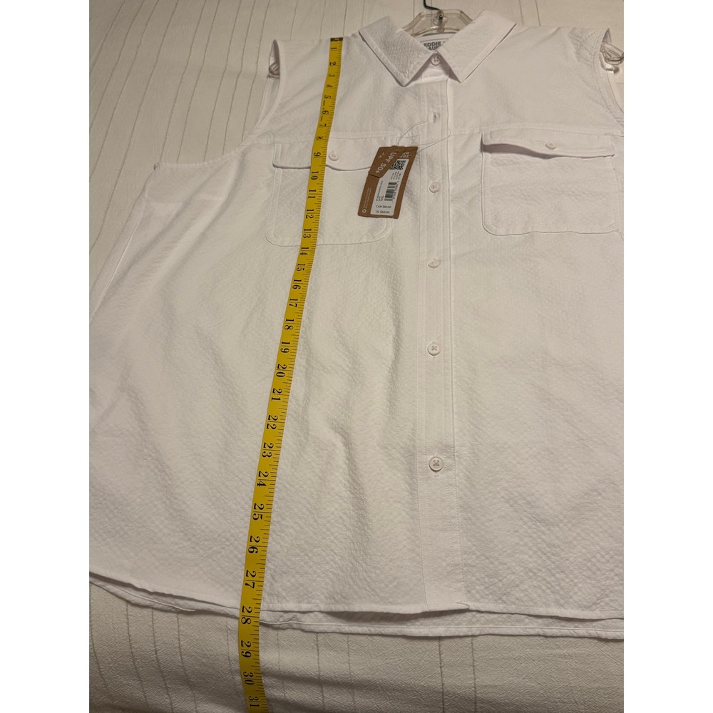 Eddie Bauer Mountain 3.0 Sleeveless Shirt Women's Size Tall 2XL White UPF 50 NWT - Picture 6 of 6